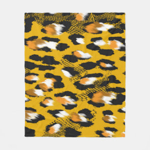 Leopard Texture Animal Print Background Fleece Blanket