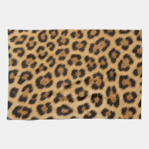 leopard texture fur skin leather animal print patt tea towel