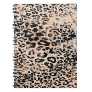 Leopard texture, leopard animal print pattern notebook