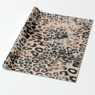Leopard texture, leopard animal print pattern wrapping paper
