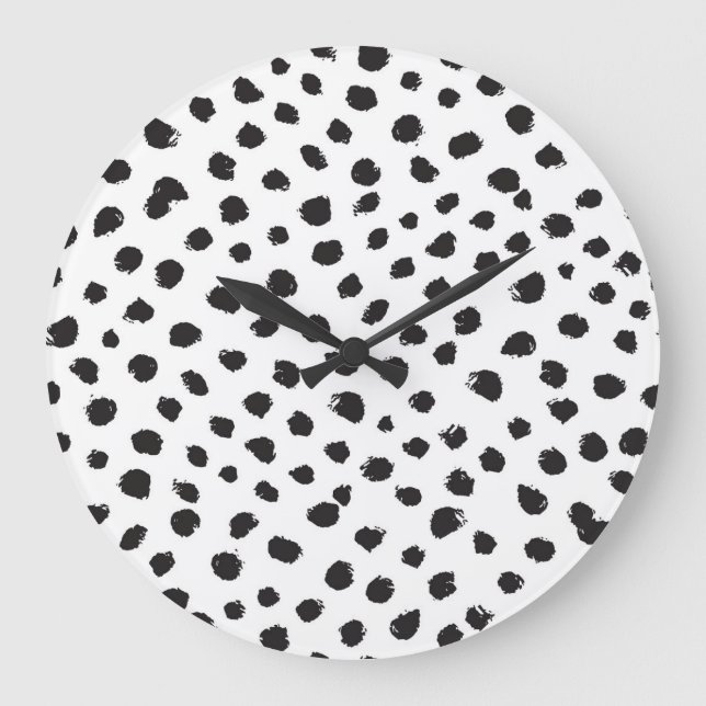 Leopard Texture: Vintage Seamless Pattern. Large Clock (Front)