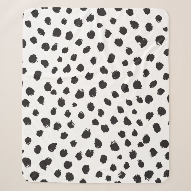 Leopard Texture: Vintage Seamless Pattern. Sherpa Blanket (Front)