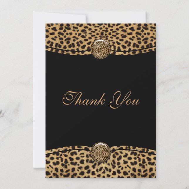 Leopard Thank You Card (Front)