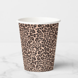 Leopard Theme Cups - Elegant Black & Gold