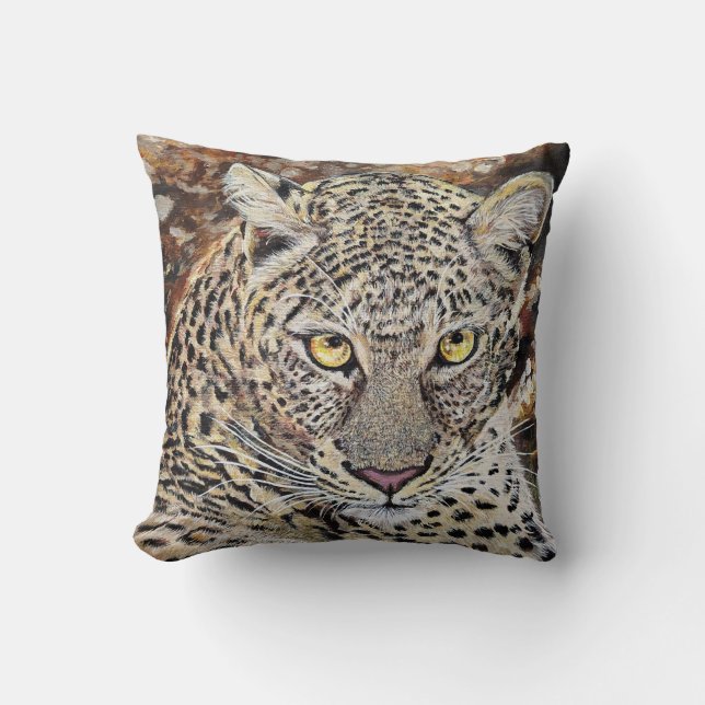 Leopard Throw Pillow Home Decor (Front)