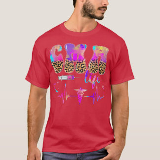 Leopard Tie Dye CMA Nurse Stethoscope Nurse Week T T-Shirt