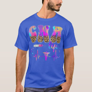 Leopard Tie Dye CNA Nurse Stethoscope Nurse Week T T-Shirt