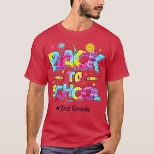 Leopard Tie Dye Team 3rd Grade Funny Back To Schoo T-Shirt