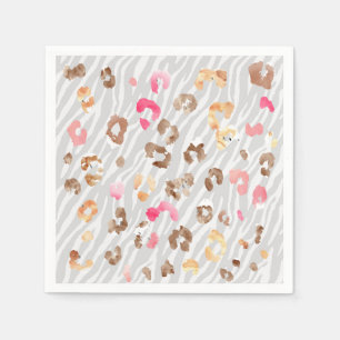 Leopard Tiger Grey Napkins