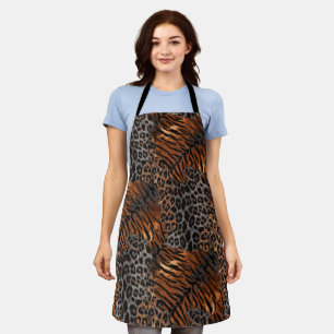 Leopard tiger skin trendy apron
