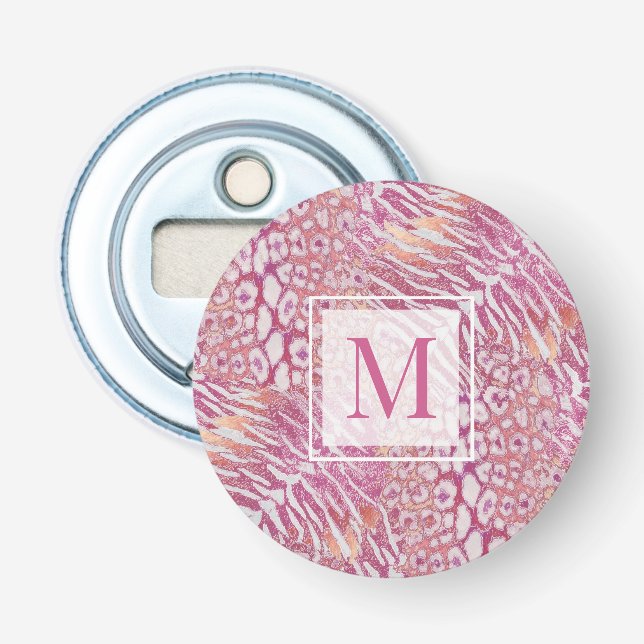 Leopard tiger skin trendy bottle opener (Front)