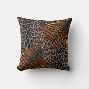 Leopard tiger skin trendy cushion