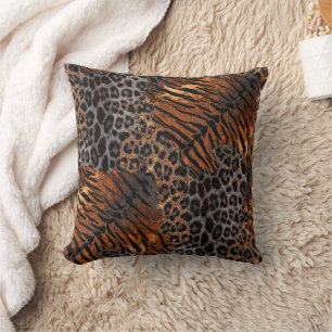 Leopard tiger skin trendy cushion
