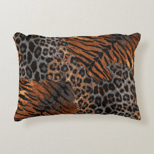Leopard tiger skin trendy decorative cushion