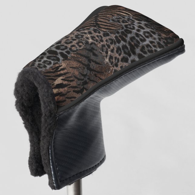 Leopard tiger skin trendy golf head cover (3/4 Front)