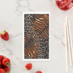 Leopard tiger skin trendy napkin