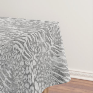 Leopard tiger skin trendy spotted striped cat tablecloth