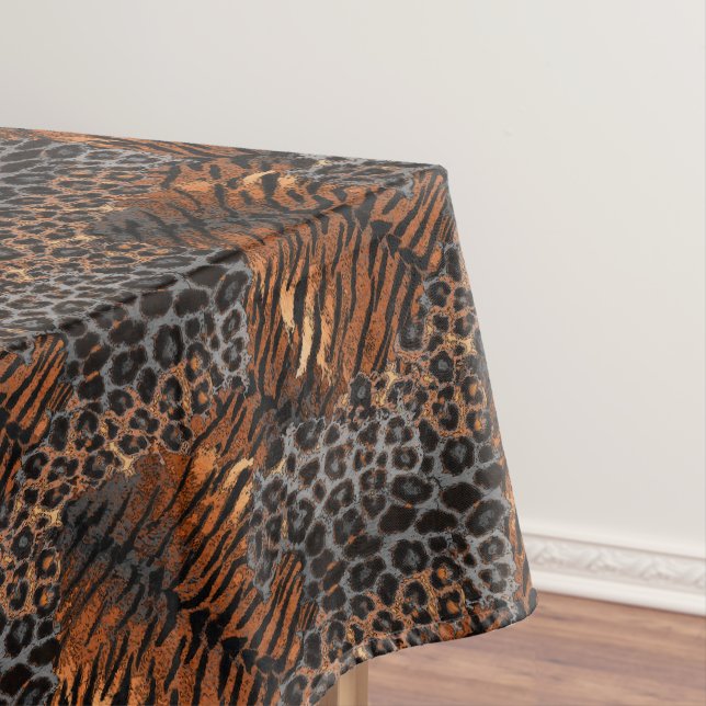 Leopard tiger skin trendy tablecloth (In Situ)
