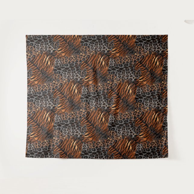 Leopard tiger skin trendy tapestry (Front (Horizontal))