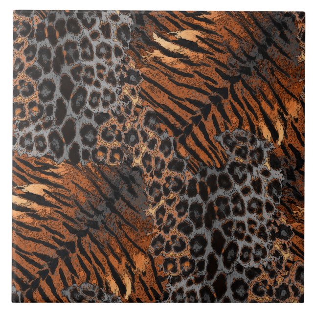Leopard tiger skin trendy tile (Front)