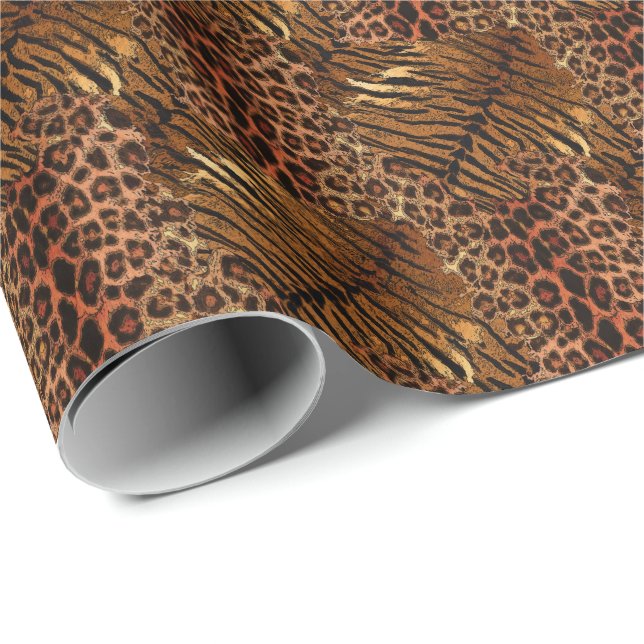 Leopard tiger skin trendy wrapping paper (Roll Corner)
