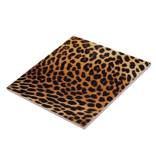 Leopard Trendy Cat Animal Print Collection Tile (Side)