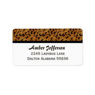 Leopard Trimmed: Address Labels