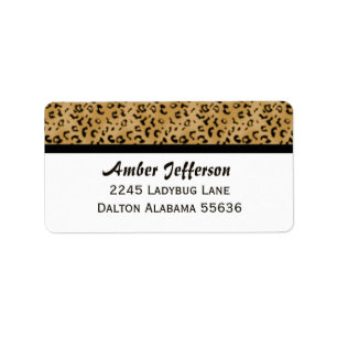 Leopard Trimmed: Address Labels
