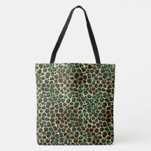 Leopard turquoise animalier