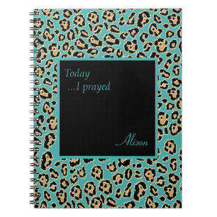 Leopard Turquoise Custom Prayer Journal