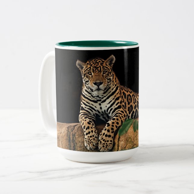 leopard Two-Tone coffee mug (Front Left)