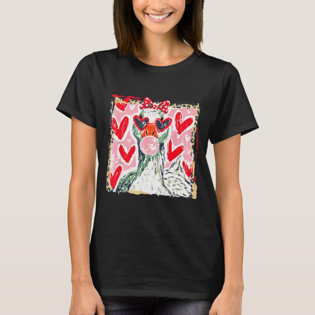 Leopard Valentine's Day Goose Cute Animal Couple M T-Shirt (Front)