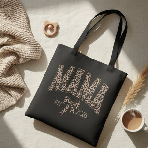 Leopard Varsity Mama Bold Feminine Design Tote Bag