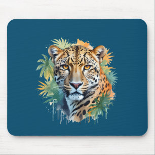 Leopard Vector Art Animal In The Majestic Nature  Mouse Mat