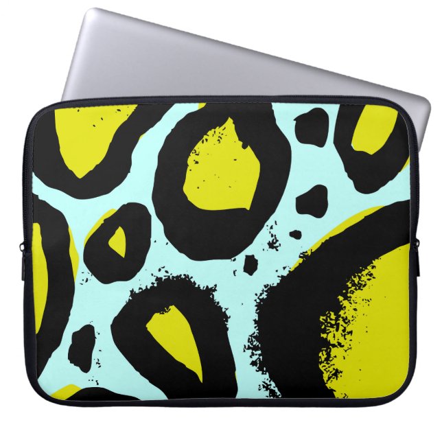 Leopard Vibrance: Colourful Wild Textures. Laptop Sleeve (Front)
