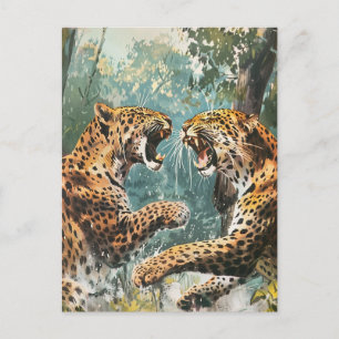 Leopard Vintage Postcard