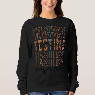 Leopard Vintage Testing Squad Stacked Test Day Tea Sweatshirt