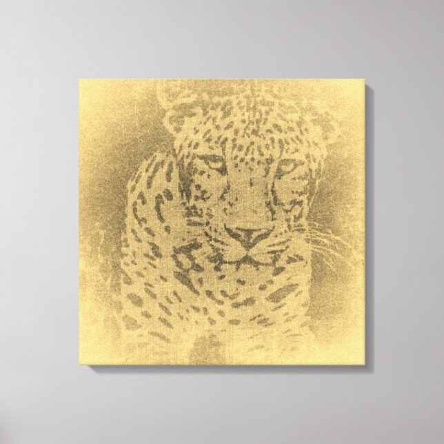 Leopard Vintage Wrapped Canvas (Front)