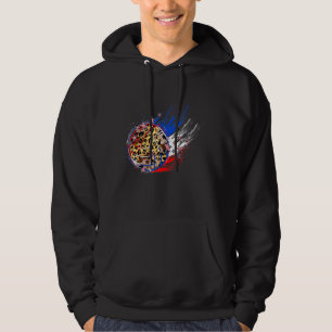 Leopard Volleyball  Ball Sport Game Day 4th Of Jul Hoodie