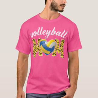 Leopard Volleyball Mum Shirt Ball Mum Mother Women