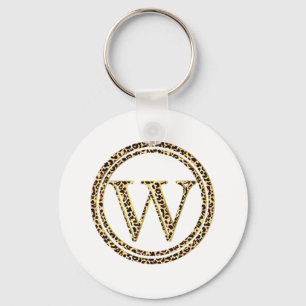 Leopard W Key Ring