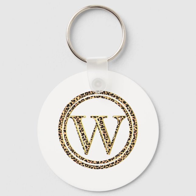 Leopard W Key Ring (Front)