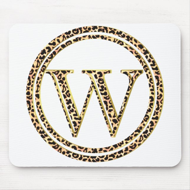 Leopard W Mouse Mat (Front)