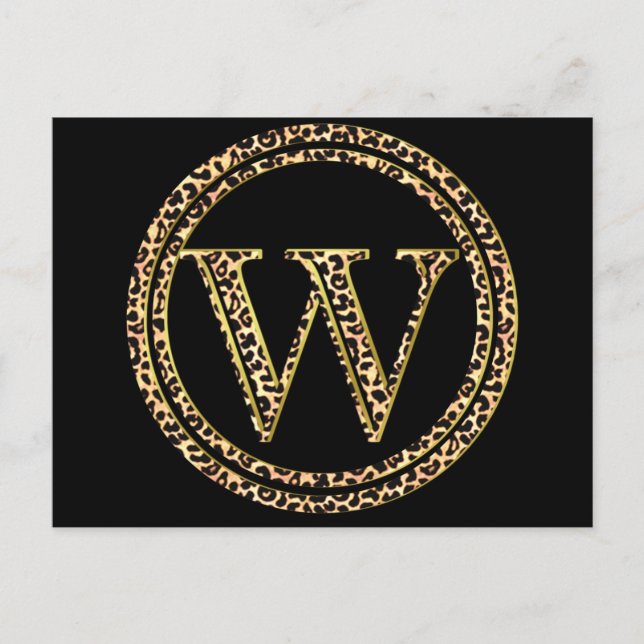 Leopard W Postcard (Front)