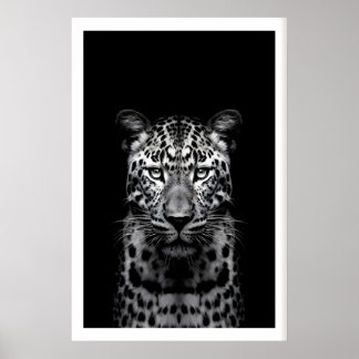 Leopard Wall Art Black and White Photography