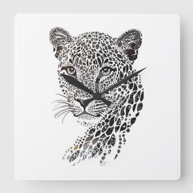 Leopard Wall Clock – Wild Elegance and Modern (Front)