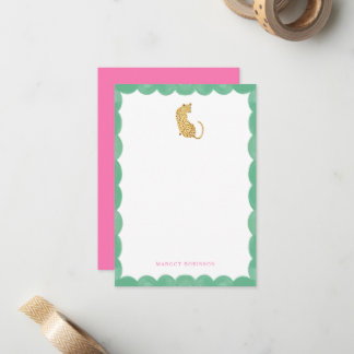 Leopard Whimsical Personal Stationery Note cards