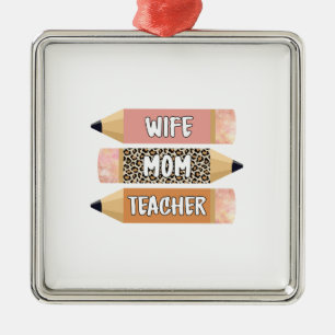 Leopard Wife Mum Teacher Metal Tree Decoration