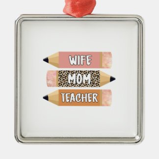 Leopard Wife Mum Teacher Metal Tree Decoration