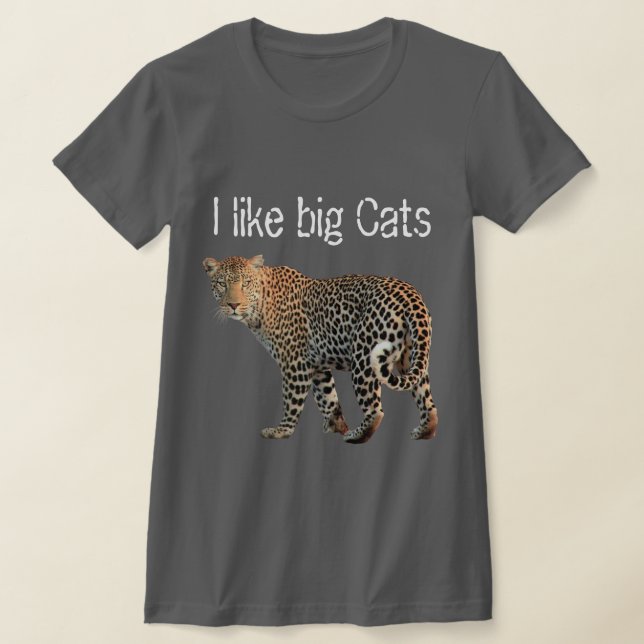  Leopard wild animal  T-Shirt (Laydown)